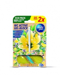 WC tisztító blokk, 2x45 g, AMPI PUR, citrus és jázmin
