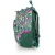 Hátizsák, iskolatáska, cipzáras, GABOL "Vida", zöld, trópusi mintás